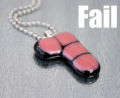Tetris Piece Pendant FAIL - Classic "L" shaped Tetris piece. Remember, it comes with a 16" or 18" ball chain