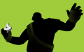 Steam Announcement Clue #2 - TF2 Guy appears to be rocking out in an iPod style. Could Steam be coming to Mac?