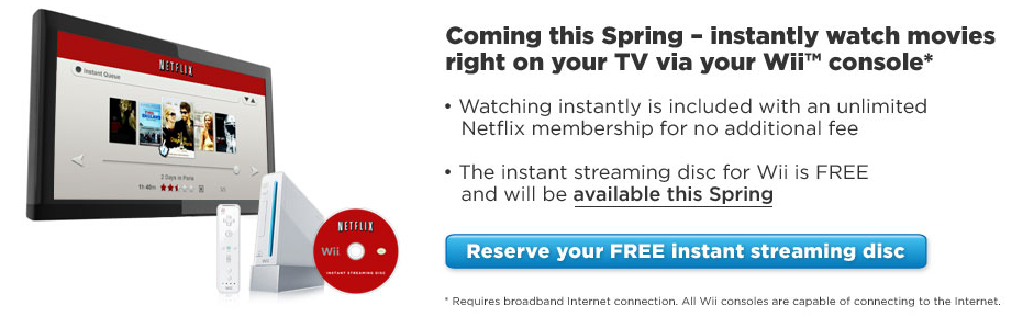 Netflix Streaming Coming to Wii This Spring