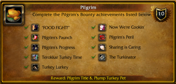 World of Warcraft Celebrates Thanksgiving for the First Time