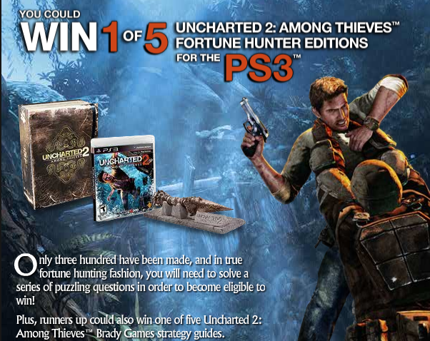Canadian's Get a Chance at Uncharted 2 Fortune Hunter Edition in Trivia Challenge