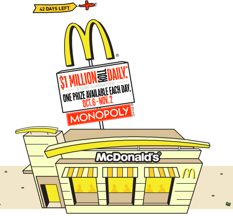 Win an Xbox 360 in McDonalds Monopoly