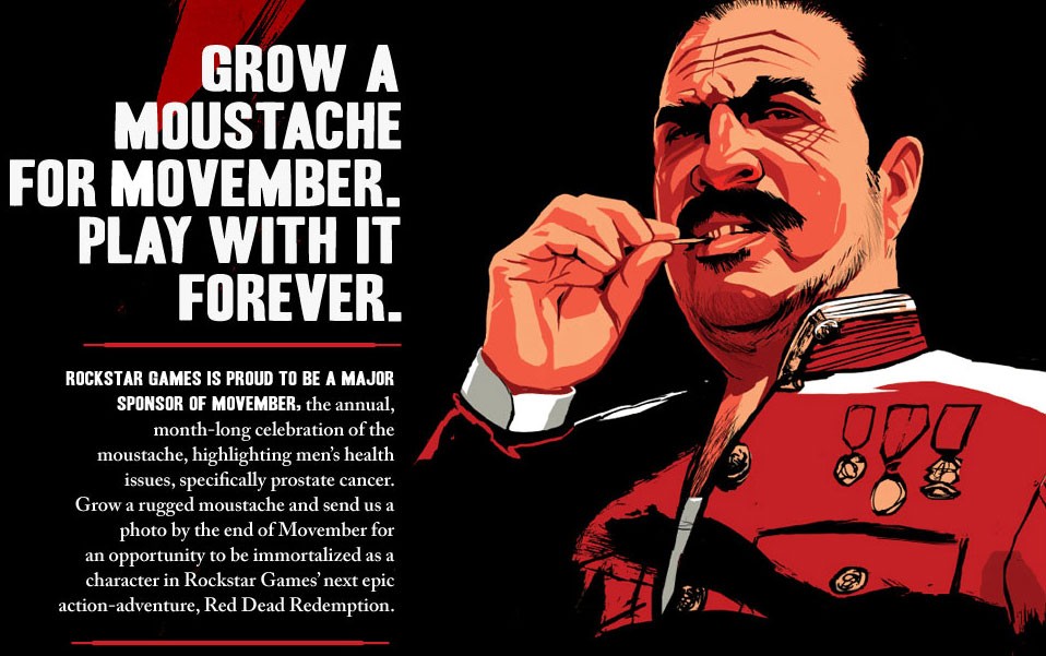 Sprout A 'Stache For Movember, Chance To Be In Red Dead Redemption