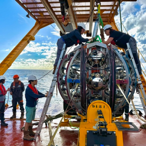 First detection of an ultra-high-energy neutrino