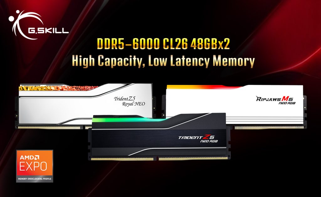 G.Skill Unveils Game-Changing CL26 DDR5-6000 MT/s Memory Kit for the AMD AM5 Revolution