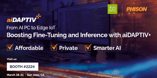 Phison Unleashes aiDAPTIV+ GPU Memory Innovations at NVIDIA GTC 2025!