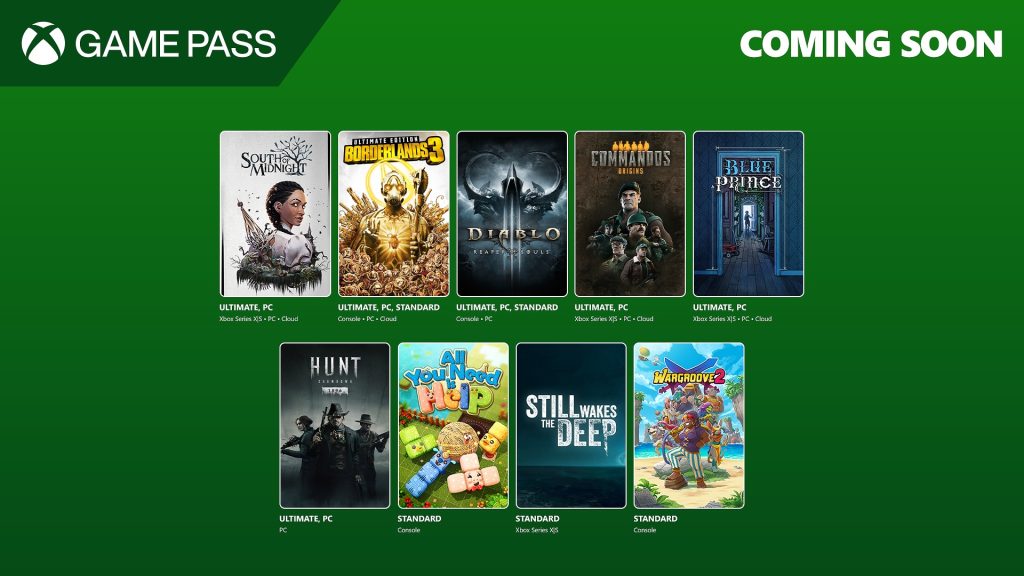Exciting Additions Ahead: Discover What's Next for Game Pass with South of Midnight, Blue Prince, Borderlands 3, and Beyond!