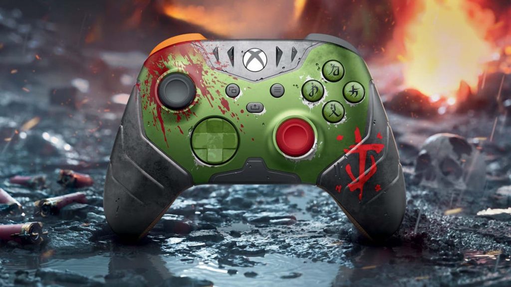 Unleash the Chaos: Introducing the Xbox Doom Controller with Spikes and Blood!