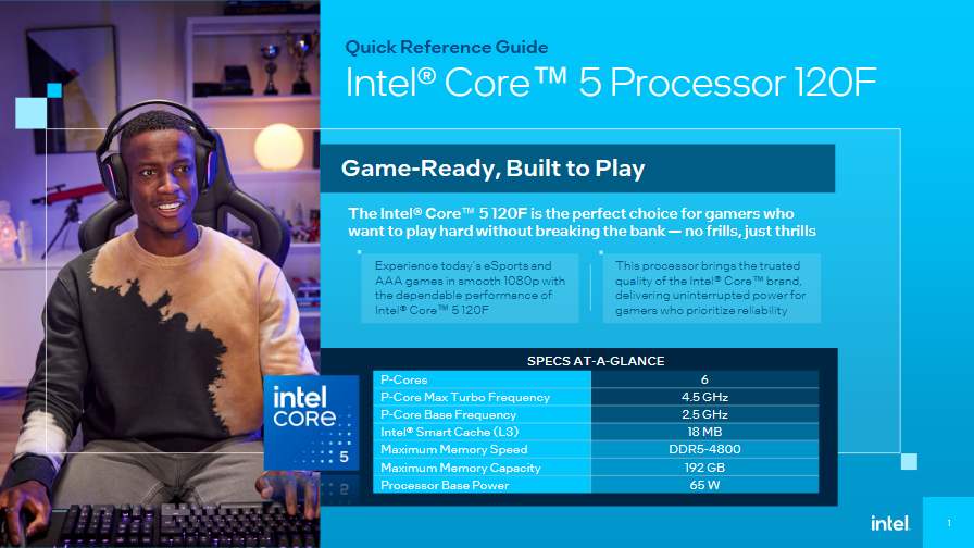 Intel Core 5 120F Budget CPU Leaked for Gaming Rigs