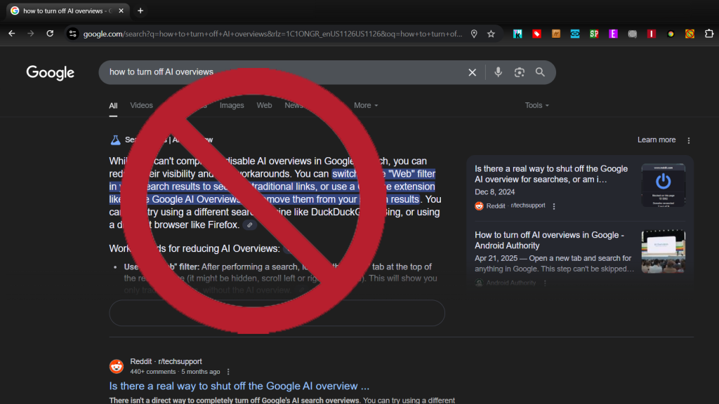 Block Google's AI Overviews With This New Extension