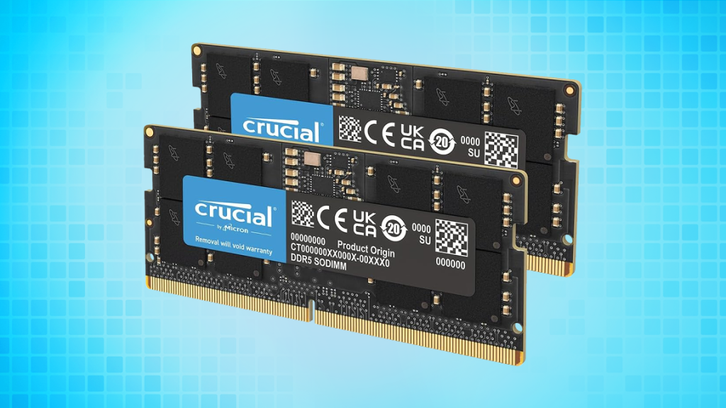 Crucial 64GB DDR5-5600 SO-DIMM Kit Now $130 on Amazon