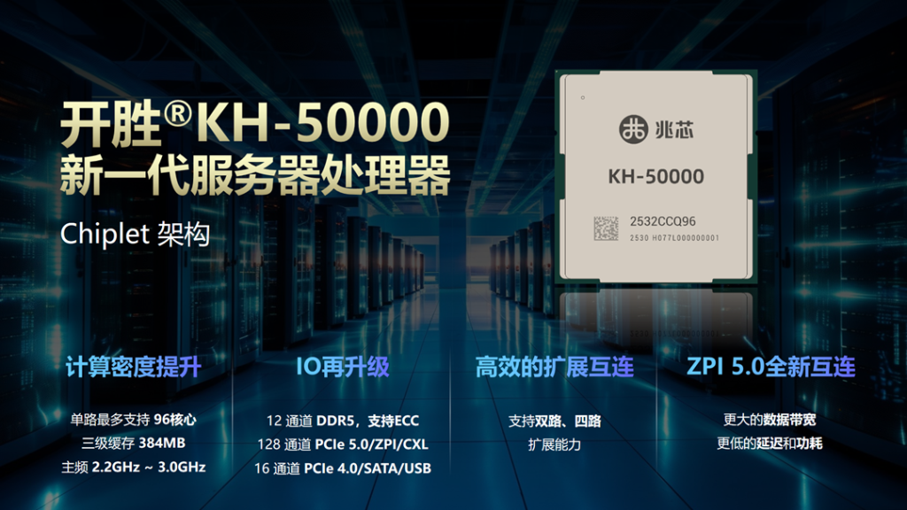 Zhaxoin KH-5000 CPUs: 96 Cores and 384 MB Cache